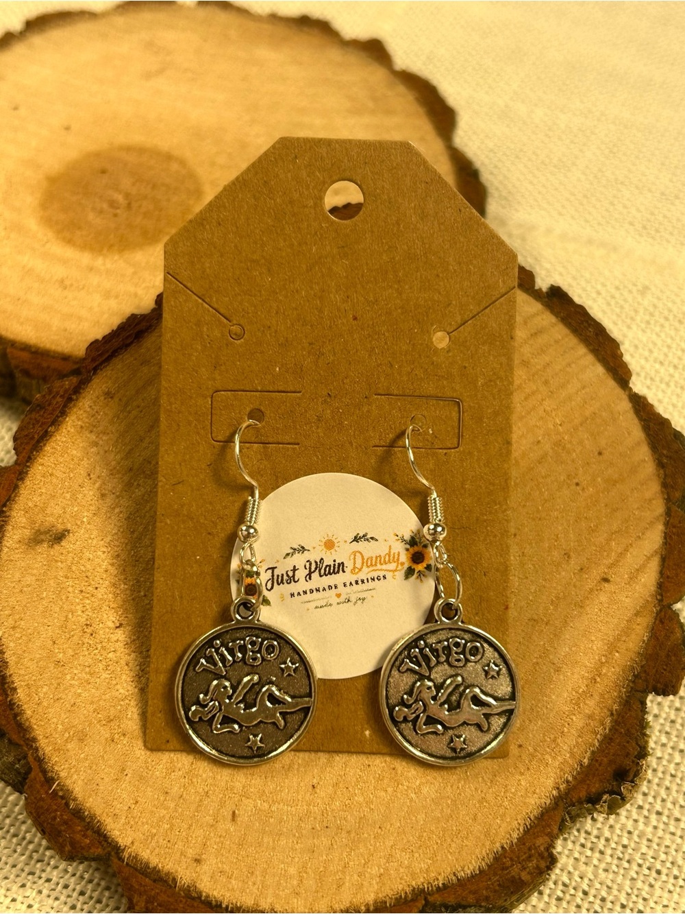 Virgo Zodiac Astrology Dangle Earrings | Handmade NWT - Picture 2 of 4